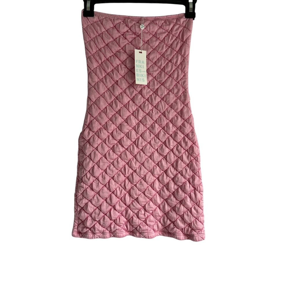 NEW Frankie’s Bikini Women’s Size Small Pink Strapless Taylor Puff Dress